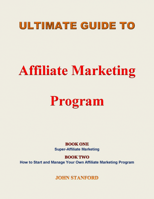 cover book of Ultimate Guide To Affiliate Marketing Program